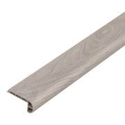 Marchepied pour système à clic Vinyle, 2400 x 72 x 25 mm - Modèle: BRAHMS Aspect noyer