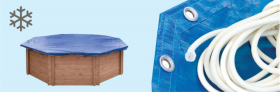 Couverture d'hiver pour piscine en bois Verano 03 - 560 x 517 x 129 cm