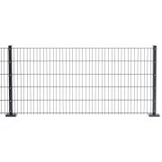 Clôture grillagée - Double fil David 6/5/6 mm, Finition: Revêtement anthracite, Hauteur: 63 cm, Longueur: 251 cm