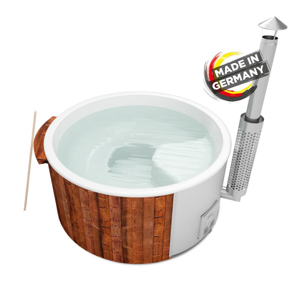 Hot Tub Wolayer en bois thermique, cuve : blanche, diamètre intérieur : 200 cm
