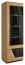 Vitrine avec charnière de porte à gauche "Belica" 24, couleur : chêne naturel / noir, partiellement massif - Dimensions : 192 x 61 x 43 cm (H x L x P)