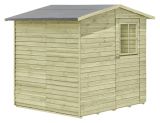 Abri de jardin 02, en bois de pin, FSC® - Dimensions extérieures avec toit : 200 x 200 x 210 cm (L x l x h)