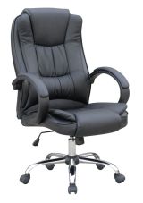 Chaise pivotante Tamest 89, Couleur : Noir - dimensions : 114 - 122 x 66 x 64 cm (h x l x p)