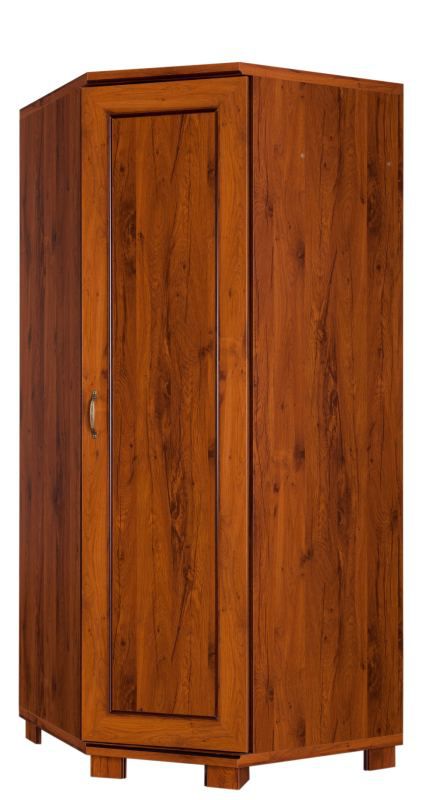 Armoire à portes battantes / armoire d'angle Dahra 01, couleur : brun chêne - 197 x 85 x 85 cm (H x L x P)