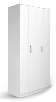 Armoire à portes battantes / armoire Muros 03, couleur : blanc - 222 x 100 x 52 cm (H x L x P)