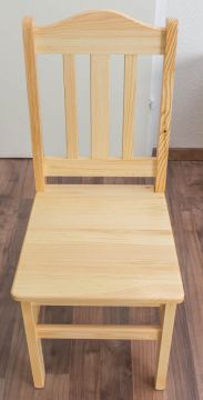 Chaise en bois de pin massif, naturel 001 - Dimensions 93 x 43 x 45 cm (H x L x P)