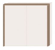 Cadre pour armoire à portes coulissantes / Armoire Gataivai 05 et 06, couleur : Noyer