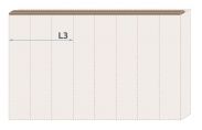 Cadre supérieur pour armoire à portes battantes Gataivai / Armoire et modules d'extension, couleur : Noyer - Largeur : 137 cm