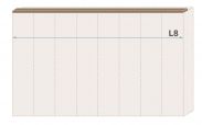 Cadre supérieur pour armoire à portes battantes / armoire Gataivai et modules d'extension, lot de 2, Couleur : Noyer - Largeur : 181 cm