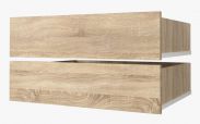 Tiroirs pour penderie, lot de 2, couleur : Chêne de Sonoma - pour armoires de 120 - 200 cm de large