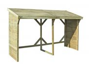 Abri pour bois de cheminée 03 - Dimensions : 284 x 90 x 183 cm (L x l x h)