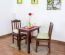 Table en pin massif, couleur noyer 001 (rectangulaire) - Dimensions 80 x 50 cm (L x P)