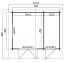 Abri de jardin G54 Gris clair avec plancher - 40 mm Maison en madriers, Surface au sol : 11,70 m², Toit à deux versants