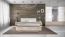 Table de chevet Cerdanyola 12, Couleur : Chêne / Blanc - Dimensions : 52 x 50 x 40 cm (H x L x P)
