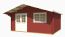 Abri de jardin G255 Rouge suédois avec plancher - 40 mm Maison en madriers, surface au sol : 18,92 m², Toit à deux versants