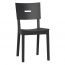 Chaise en chêne massif, couleur : noir - Dimensions : 86 x 43 x 50 cm (H x L x P)