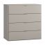 Commode Bentos 07, couleur : gris - Dimensions : 92 x 90 x 47 cm (h x l x p)