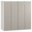 Armoire de bar Bellaco 28, couleur : blanc / gris - Dimensions : 114 x 112 x 47 cm (H x L x P)