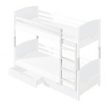 Ensemble de lits superposés (accessoires uniquement) pour lit Milo 30, bois massif - couleur : blanc
