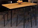 Table de salle à manger Rolleston 06 chêne sauvage massif huilé - Dimensions : 180 x 90 cm (l x p)