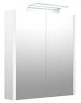 Salle de bain - Armoire de toilette Bidar 07, couleur : blanc brillant - 65 x 60 x 12 cm (H x L x P)