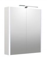 Salle de bains - Armoire de toilette Malegaon 04, Couleur : Blanc mat - Dimensions : 65 x 58 x 12 cm (h x l x p)