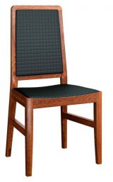 Chaise "Lopar" 36, couleur : noyer / noir, solide - Dimensions : 95 x 46 x 55 cm (H x L x P)