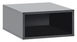 Coffre de rangement petite Minnea, couleur : noir - Dimensions : 16 x 32 x 41 cm (H x L x P)