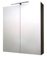 Salle de bain - Armoire de toilette Nadiad 07, couleur : chêne noir - 70 x 60 x 14 cm (H x L x P)
