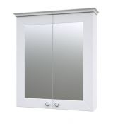 Salle de bain - Armoire de toilette Dindigul 01, couleur : blanc mat - 73 x 64 x 17 cm (H x L x P)