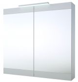 Salle de bain - Armoire de toilette Eluru 04, couleur : blanc brillant - 70 x 75 x 14 cm (h x l x p)