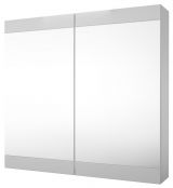 Salle de bain - Armoire de toilette Eluru 03, couleur : blanc brillant - 70 x 75 x 14 cm (h x l x p)