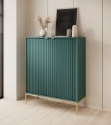 Commode Worthing 18, Couleur : Turquoise / Or - dimensions : 125 x 104 x 39 cm (h x l x p)