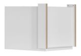 Rehausse pour armoire à portes battantes / Armoire Cerdanyola, à une porte, Couleur : Chêne / Blanc - Dimensions : 45 x 53 x 56 cm (H x L x P)