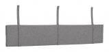 Rembourrage de la tête de lit, couleur : gris - Dimensions : 25 x 140 x 3 cm (H x L x P)
