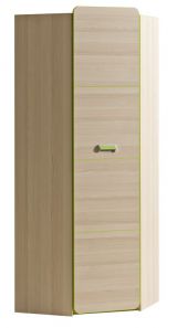 Chambre d'adolescents - Armoire à portes battantes / armoire Dennis 14, couleur : vert cendre - Dimensions : 188 x 71 x 71 cm (H x L x P)