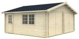 Garage en bois Ortberg - Maison en madriers de 40 mm, Surface : 29,3 m², Toit en bâtière