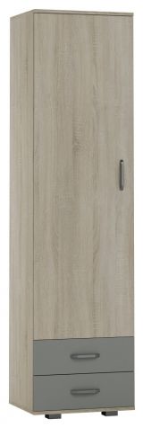 Armoire Ciomas 26, couleur : Chêne de Sonoma / gris - Dimensions : 190 x 50 x 40 cm (H x L x P)