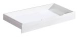 Tiroir pour lit simple / lit double / lit d'appoint Caesio, Couleur : Blanc - Dimensions : 20 x 75 x 150 cm (H x L x P)