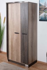 Armoire à portes battantes / armoire Sichling 01, cadre à gauche, couleur : brun chêne - Dimensions : 193 x 80 x 58 cm (H x L x P)