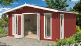 Abri de jardin G290 Rouge suédois avec plancher - 44 mm Maison en madriers, Surface au sol : 33,06 m², Toit à deux versants