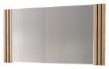 Miroir Slatina 41, Couleur : Chêne / Noir - Dimensions : 62 x 120 x 4 cm (H x L x P)