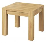 Table basse Skradin 27, Couleur : Chêne, massif partiel - Dimensions : 60 x 60 x 50 cm (L x P x H)