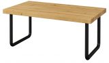 Table basse Ogulin 28, Couleur : Chêne / Noir - Dimensions : 120 x 70 x 50 cm (L x P x H)