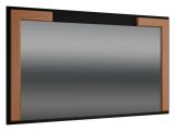 Miroir "Postira" 42, couleur : noyer / noir, partiellement massif - Dimensions : 70 x 119 x 4 cm (H x L x P)