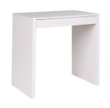 Petit bureau clair "Subotica" 01, Couleur : Blanc, 76 x 80 x 45 cm, design simple, tiroir pratique, construction stable, durable
