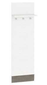 Armoire Knoxville 23, couleur : blanc pin / gris - Dimensions : 136 x 40 x 20 cm (H x L x P)