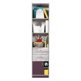 Chambre d'adolescents - Armoire "Marin" 06, Violet / Blanc gris - Dimensions : 195 x 45 x 40 cm (H x L x P)
