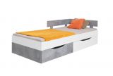 lit d'enfant / lit de jeune Lede 16, couleur : gris / blanc - surface de couchage : 120 x 200 cm