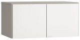 Attache pour armoire à deux portes Bellaco 17, couleur : gris / blanc - Dimensions : 45 x 93 x 57 cm (H x L x P)